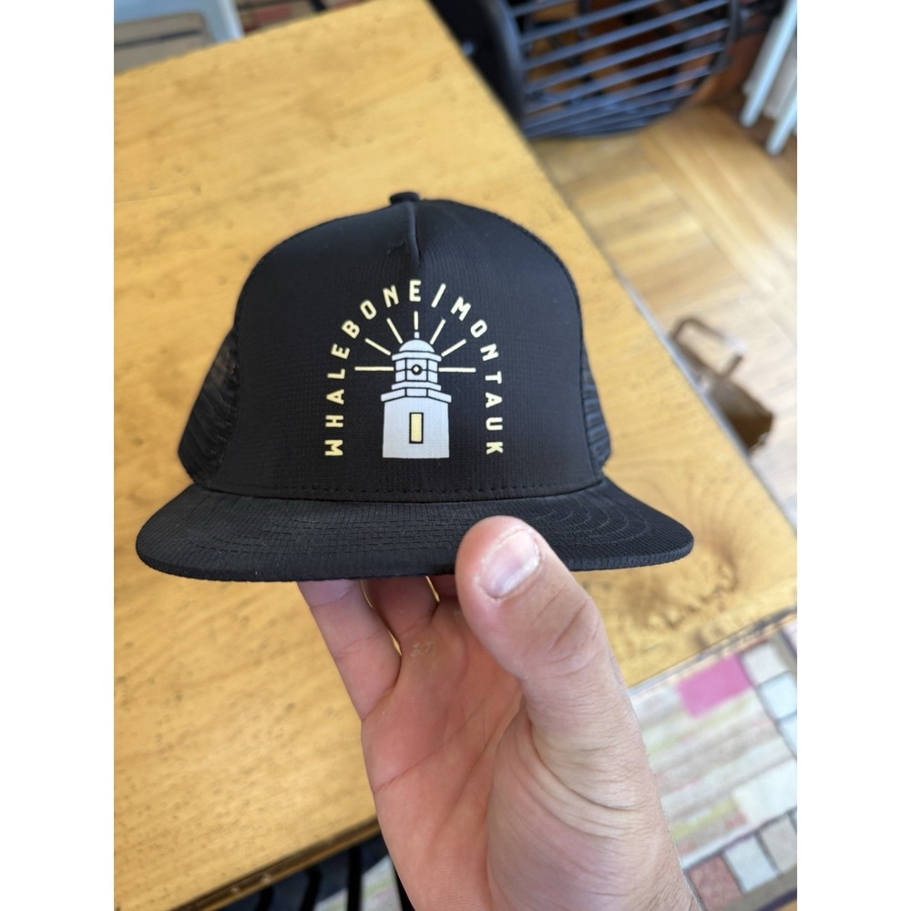MEN'S TRUCKER CAP: Whalebone Brand Whale‎ Bone Logo Black Hat Surf